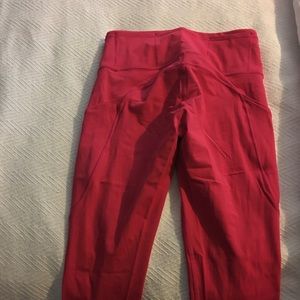 Lululemon fast and free crop workout pants size 6